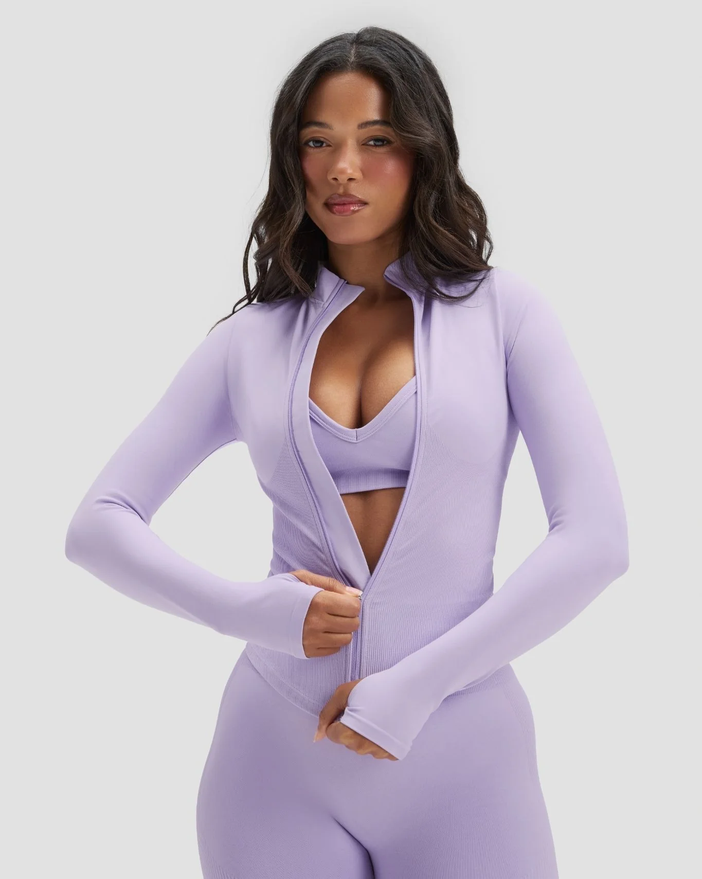 Elevate™ Compression Long Sleeve Jacket | Lilac - Image 6