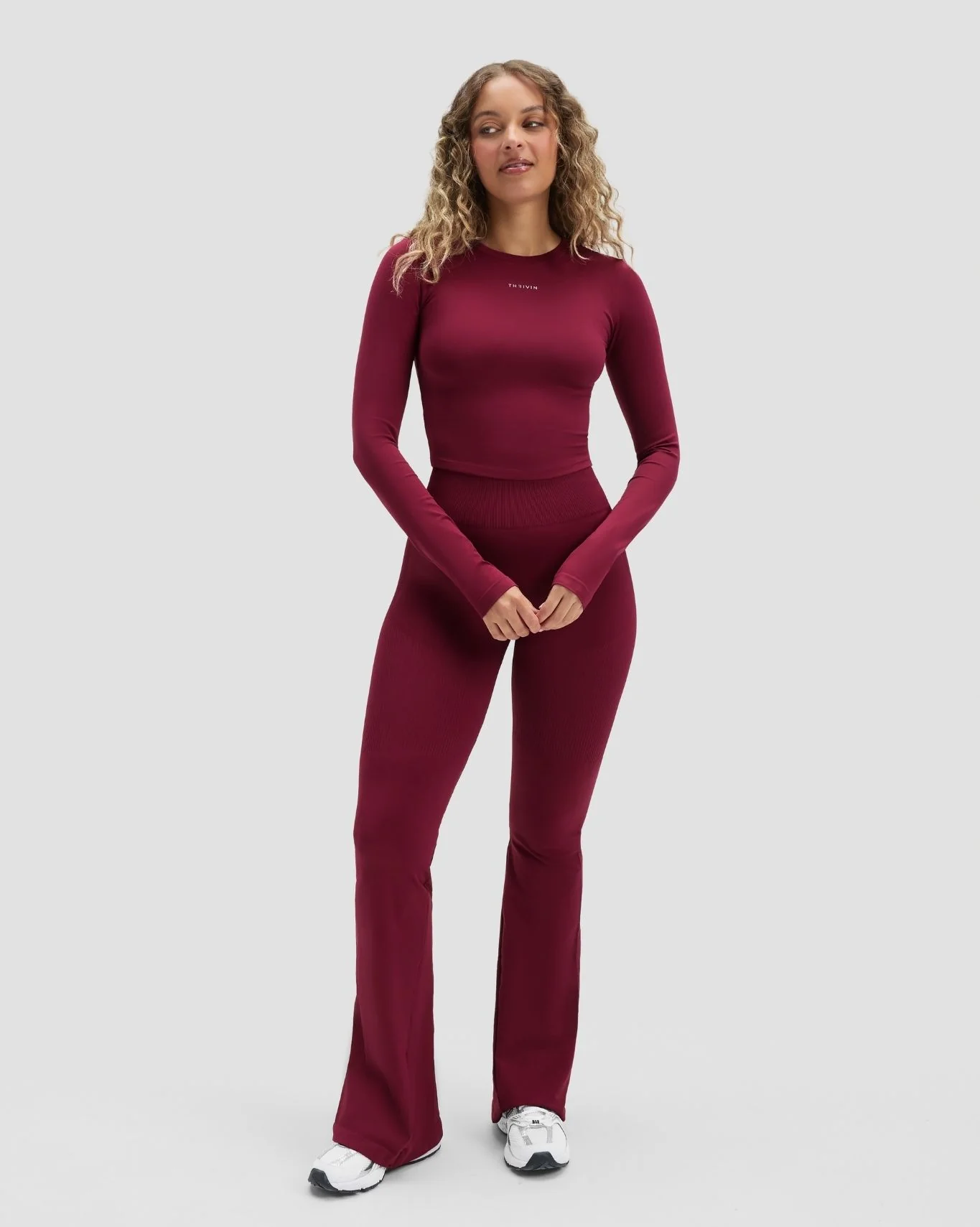 Elevate™ Compression Long Sleeve Top | Cherry Berry - Image 7