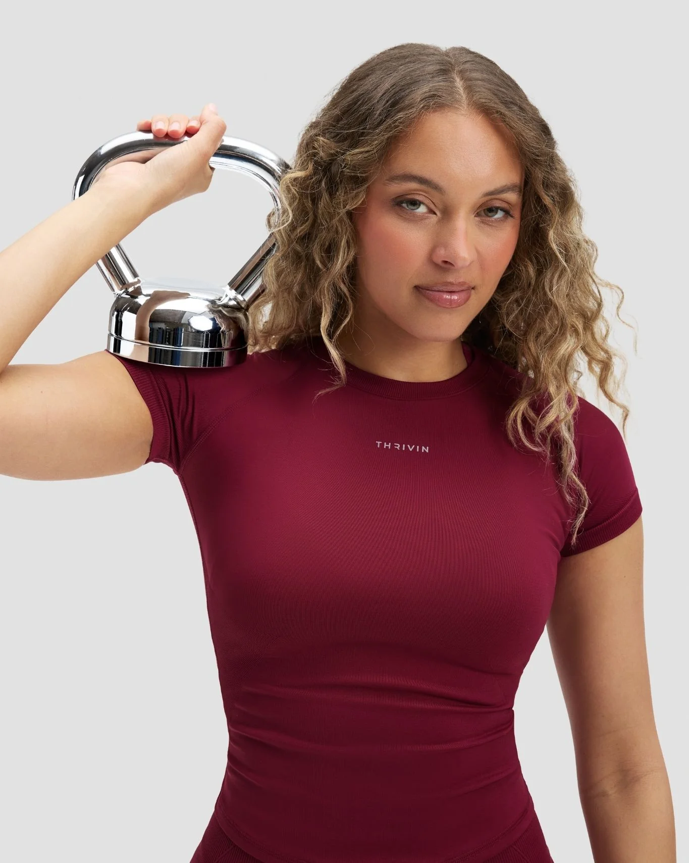 Elevate™ Compression T-Shirt | Cherry Berry - Image 3