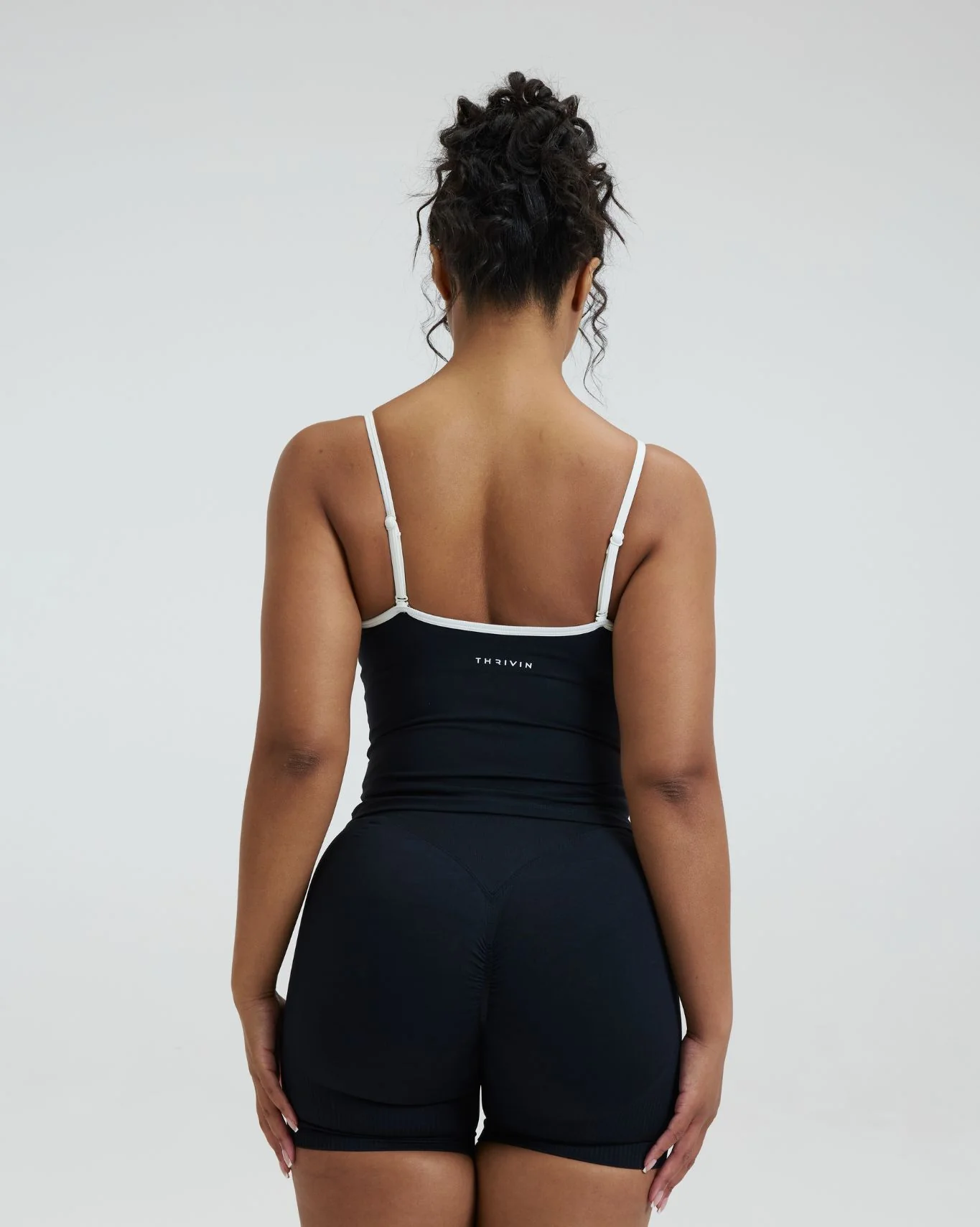 Elevate™ Outline Cross Back Tank Top | Night Black - Image 4