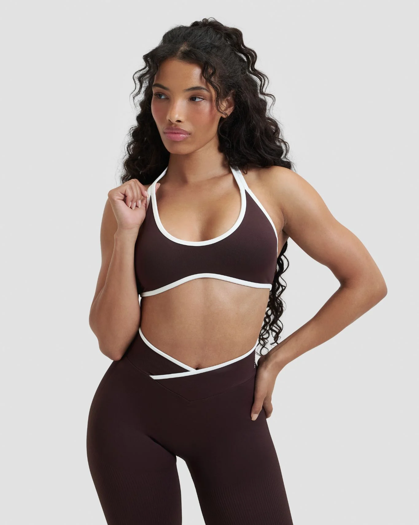 Elevate™ Outline Halterneck Bra | Coffee