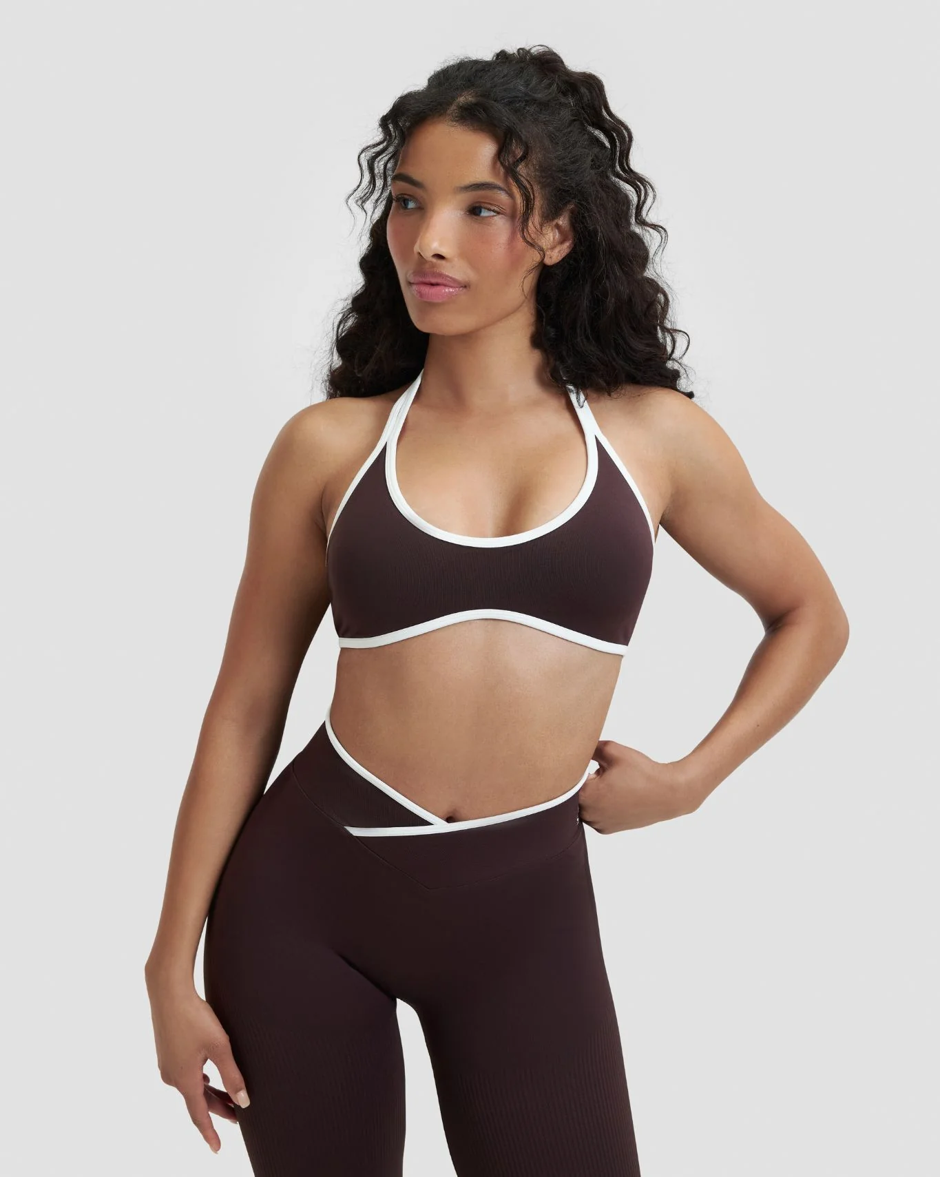 Elevate™ Outline Halterneck Bra | Coffee - Image 4
