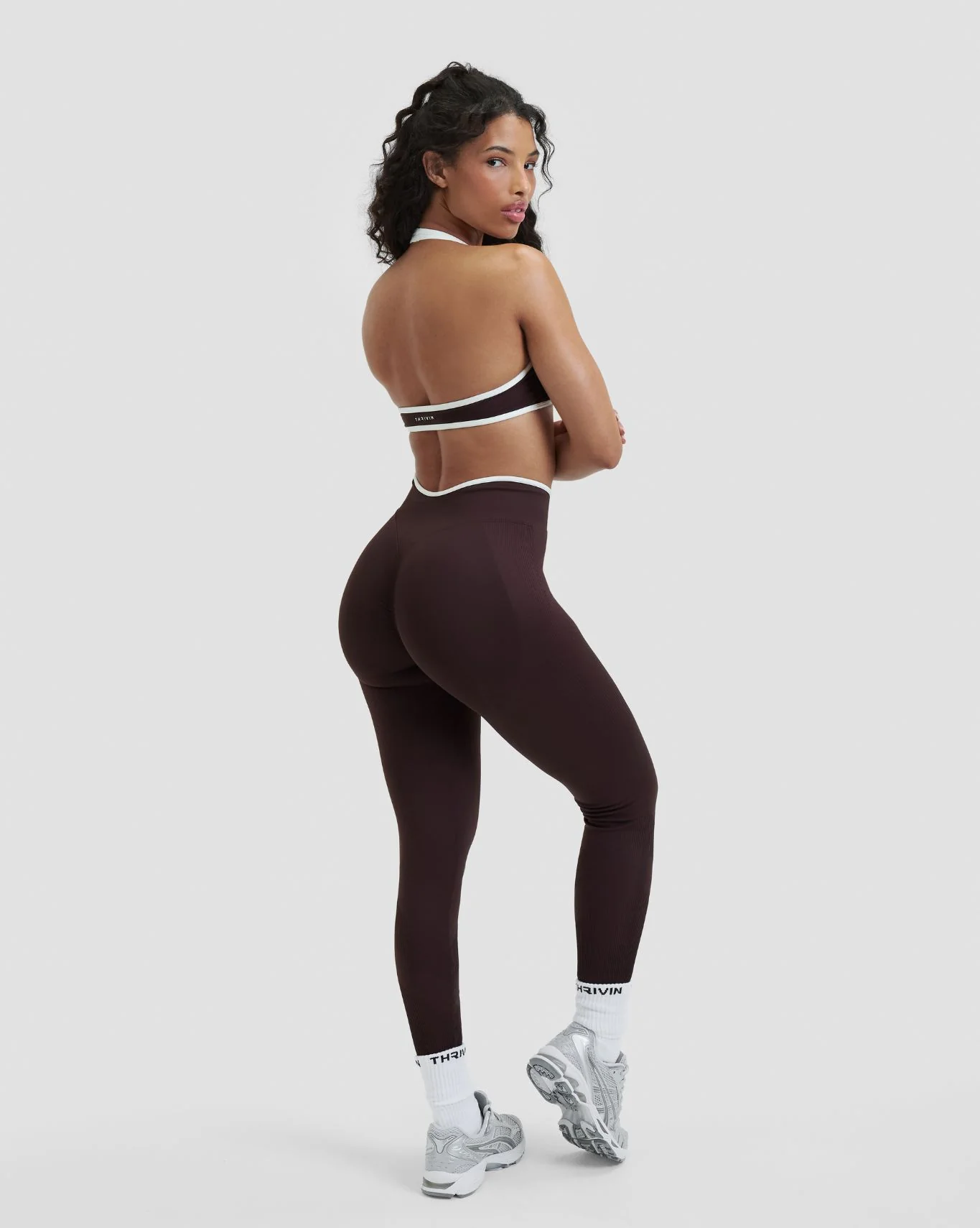 Elevate™ Outline Halterneck Bra | Coffee - Image 6