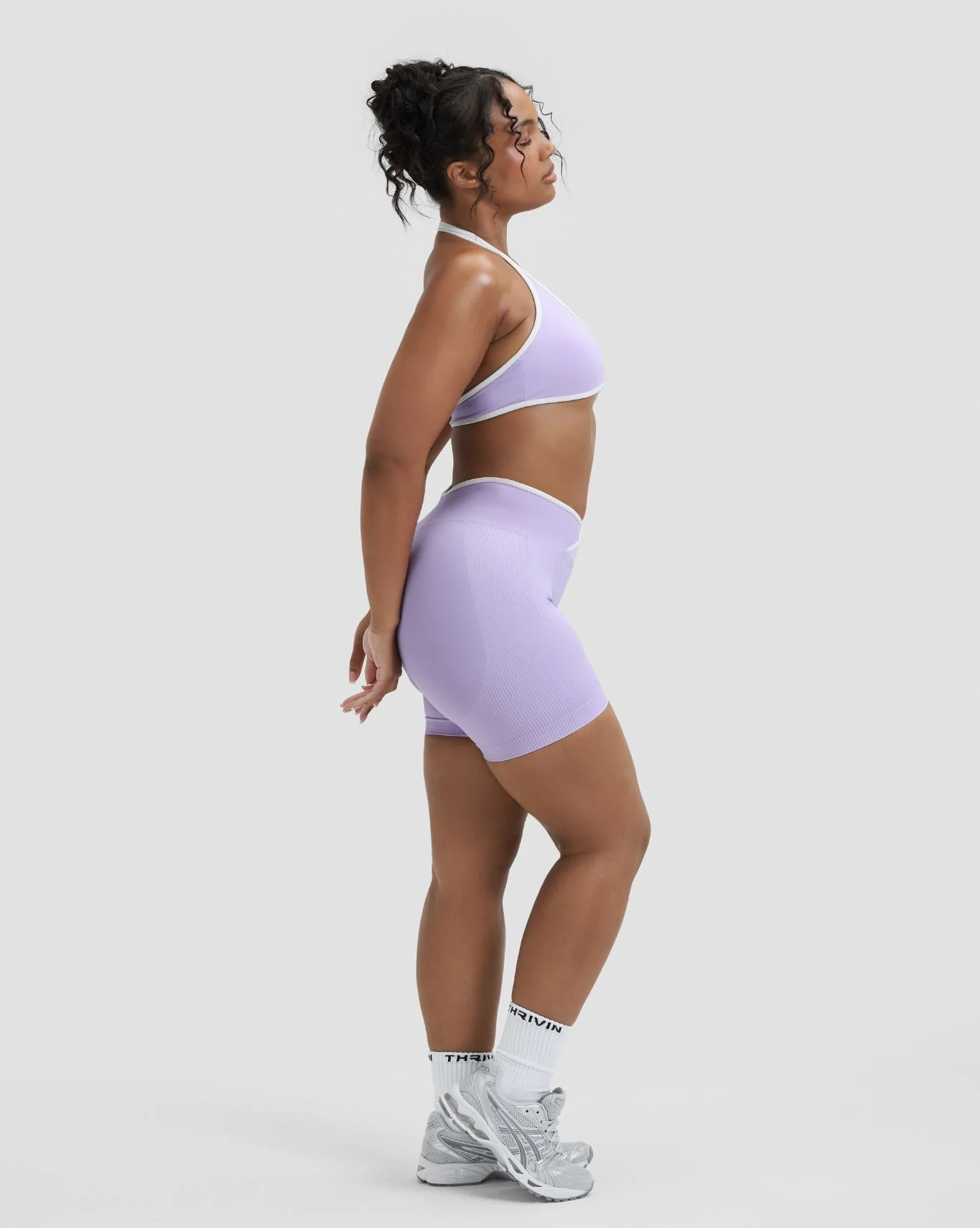 Elevate™ Outline Short Scrunch Shorts | Lilac - Image 4