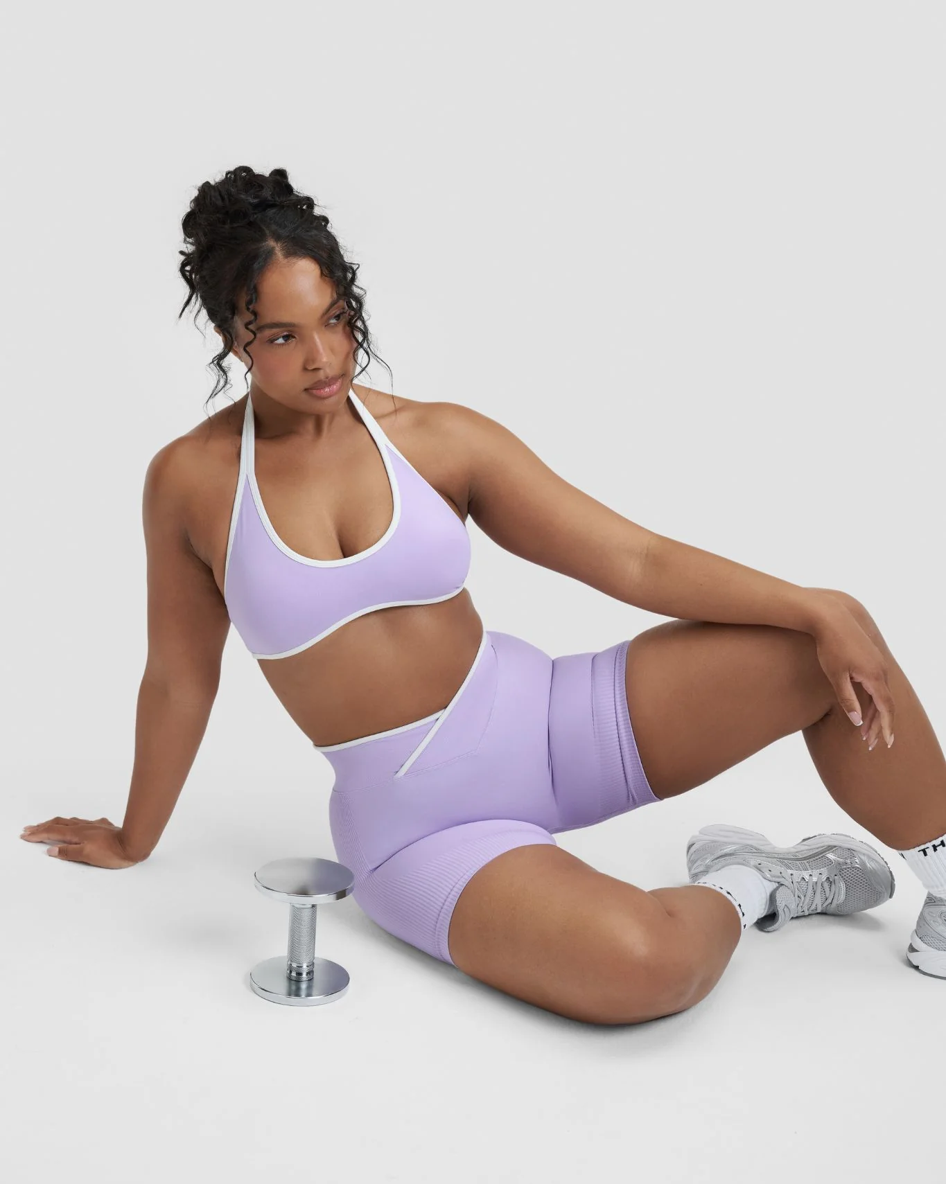 Elevate™ Outline Short Scrunch Shorts | Lilac - Image 5