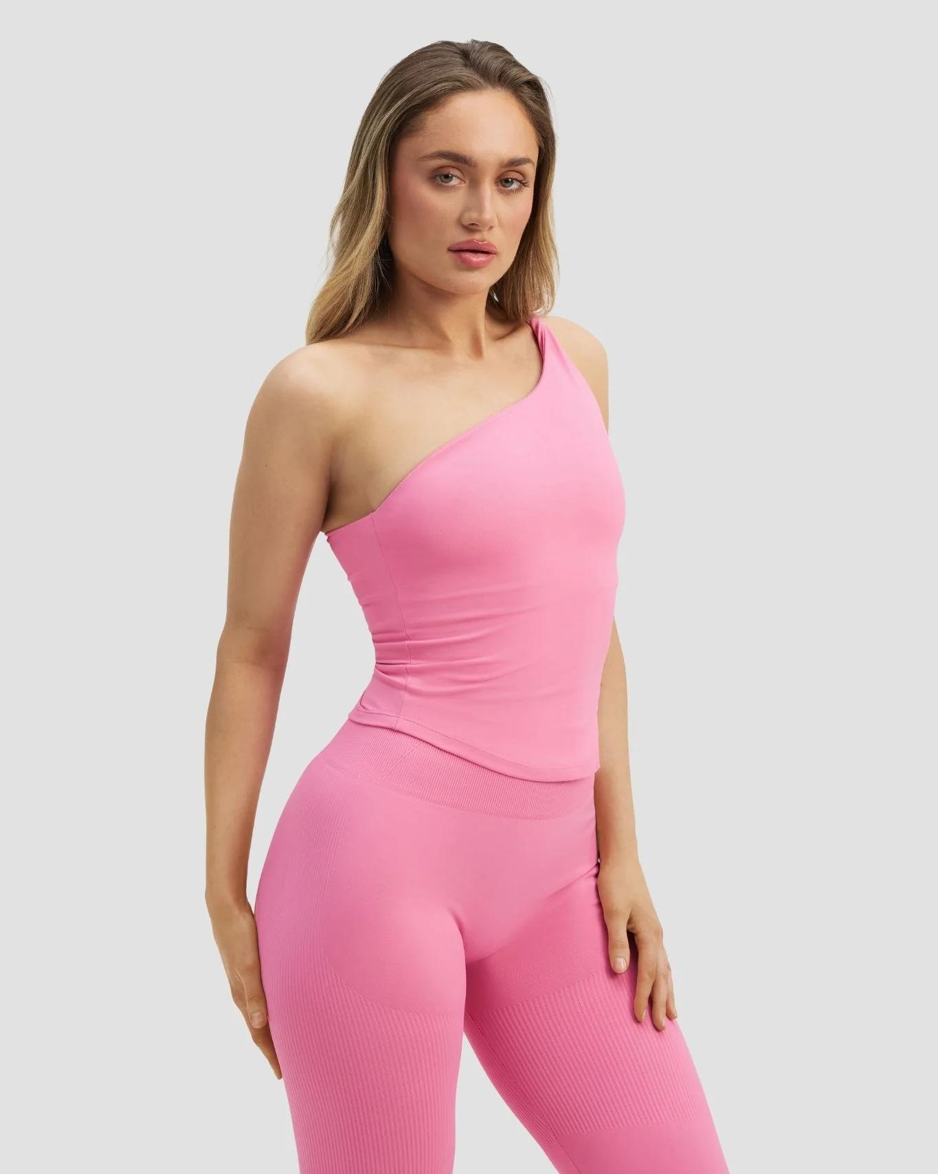 Elevate™ Sculpting Asymmetric Twist Top | Bubble Pink - Image 5