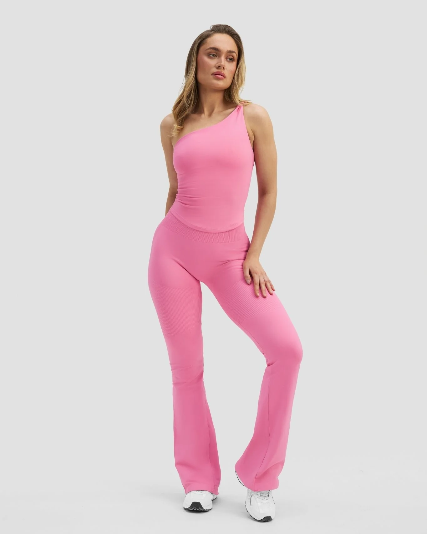 Elevate™ Sculpting Asymmetric Twist Top | Bubble Pink - Image 8