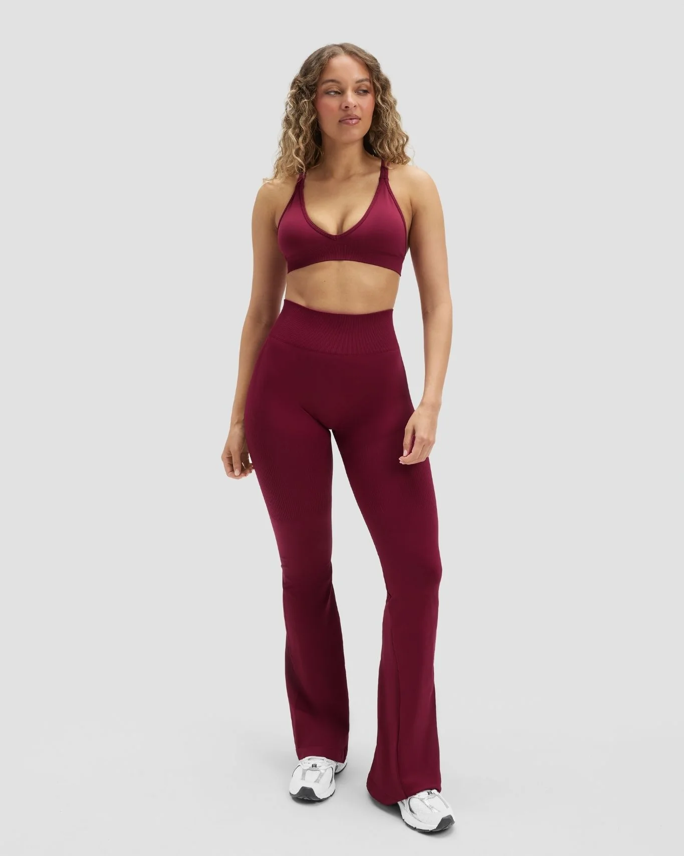 Elevate™ Sculpting High Waist Flare Leggings | Cherry Berry - Image 3