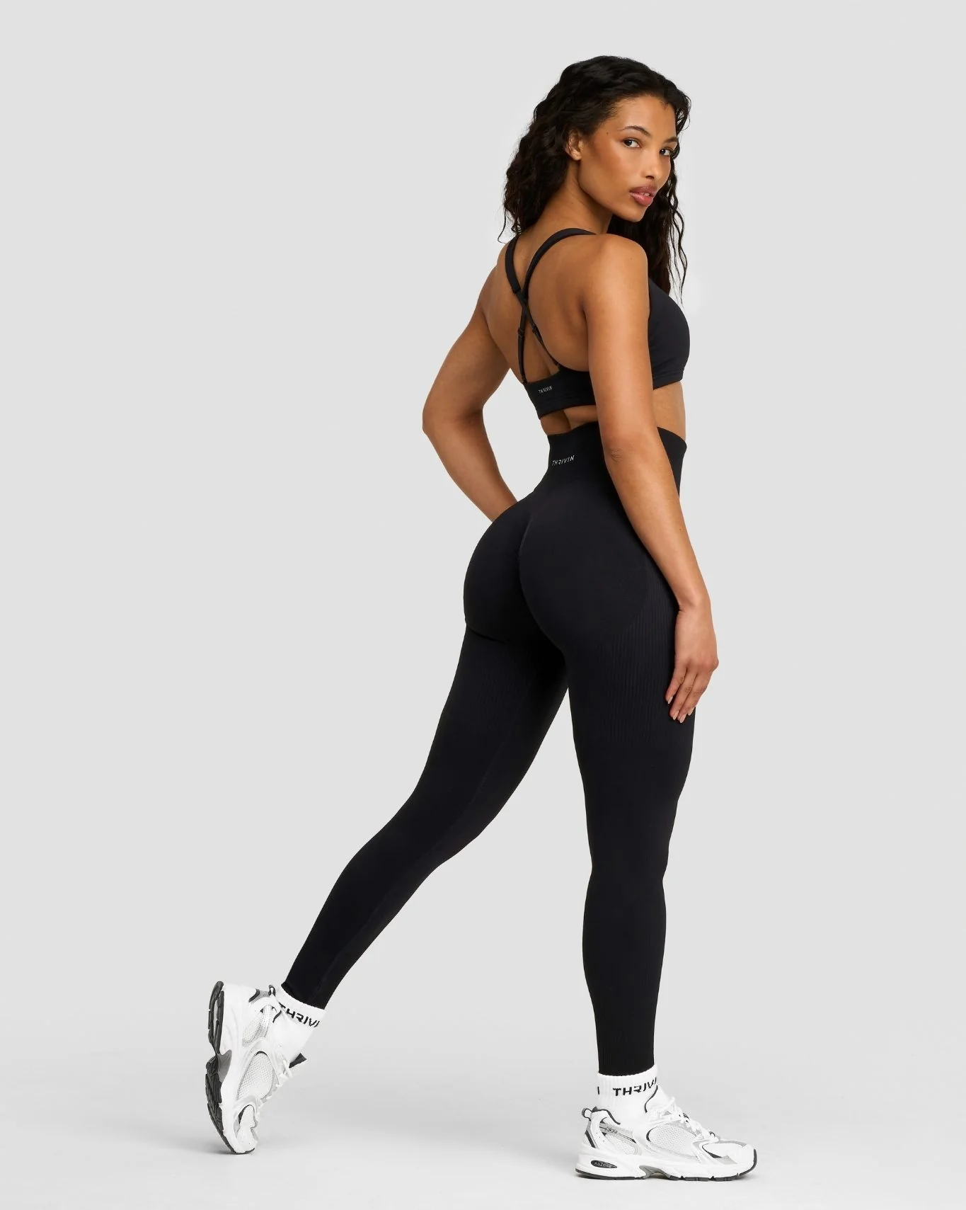 Elevate™ Sculpting High Waist Scrunch Leggings | Night Black - Image 6