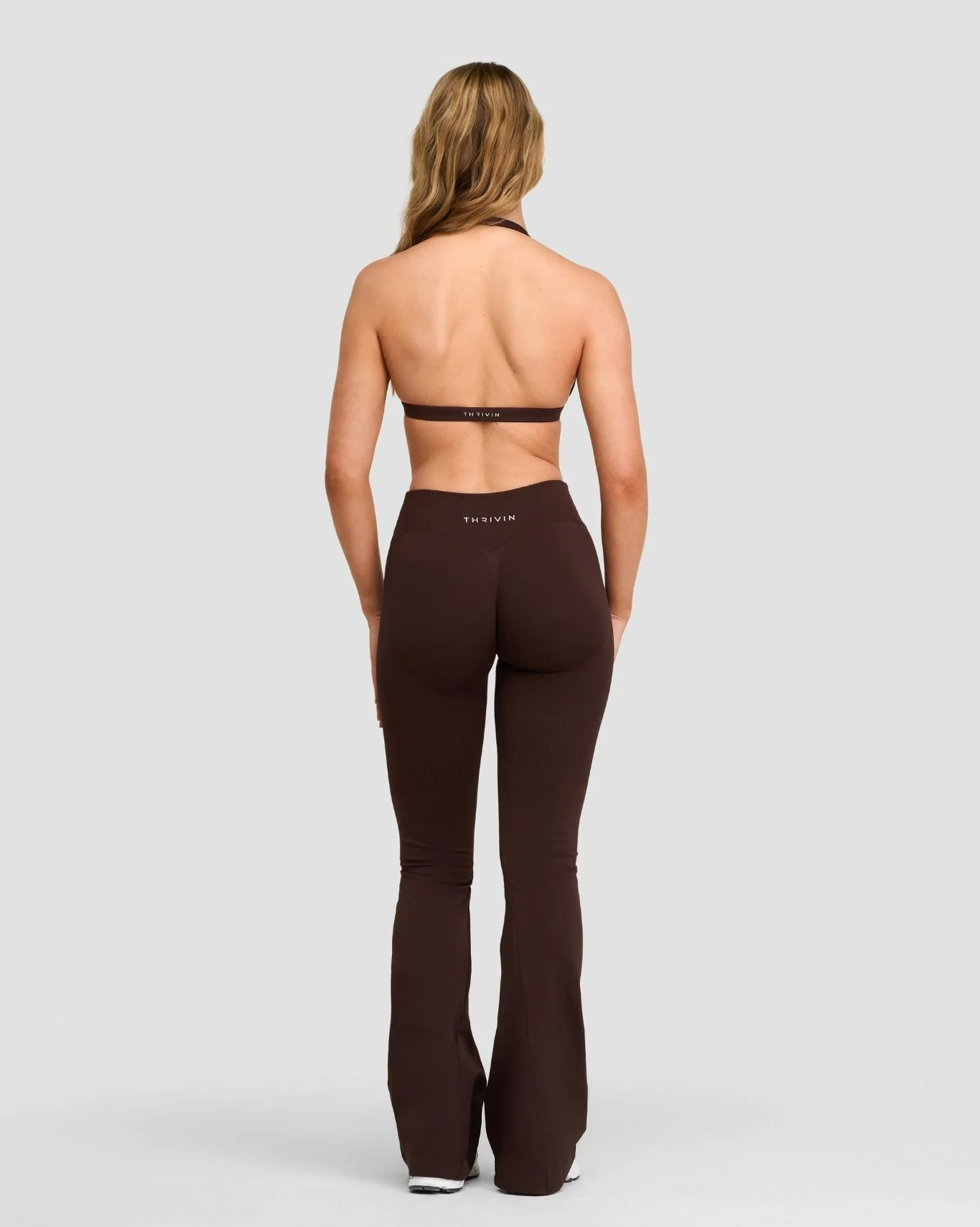 Elevate™ Sculpting Mid V-Waist Flare Leggings | Coffee - Image 6