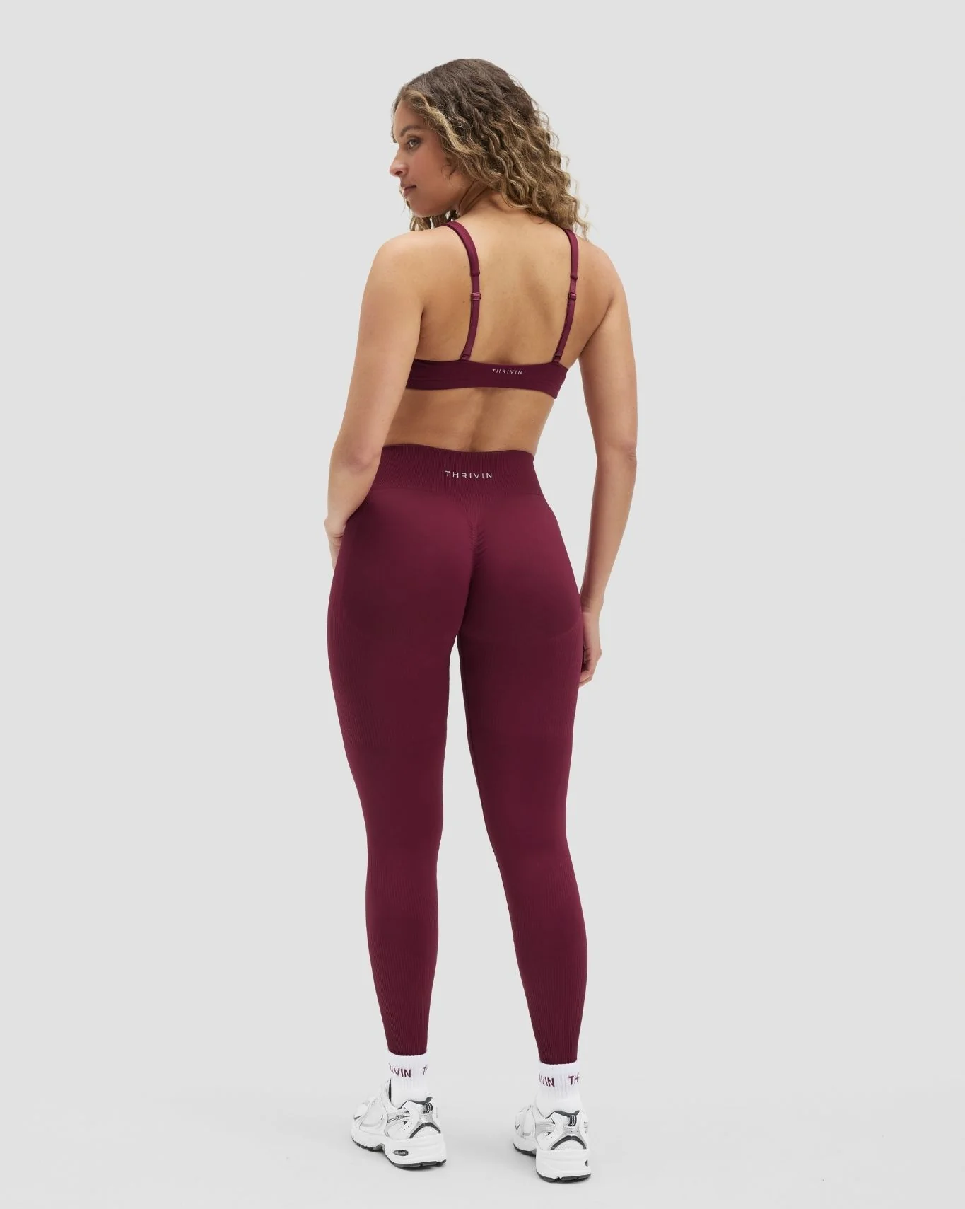 Elevate™ Sculpting Mid Waist Scrunch Leggings | Cherry Berry - Image 4