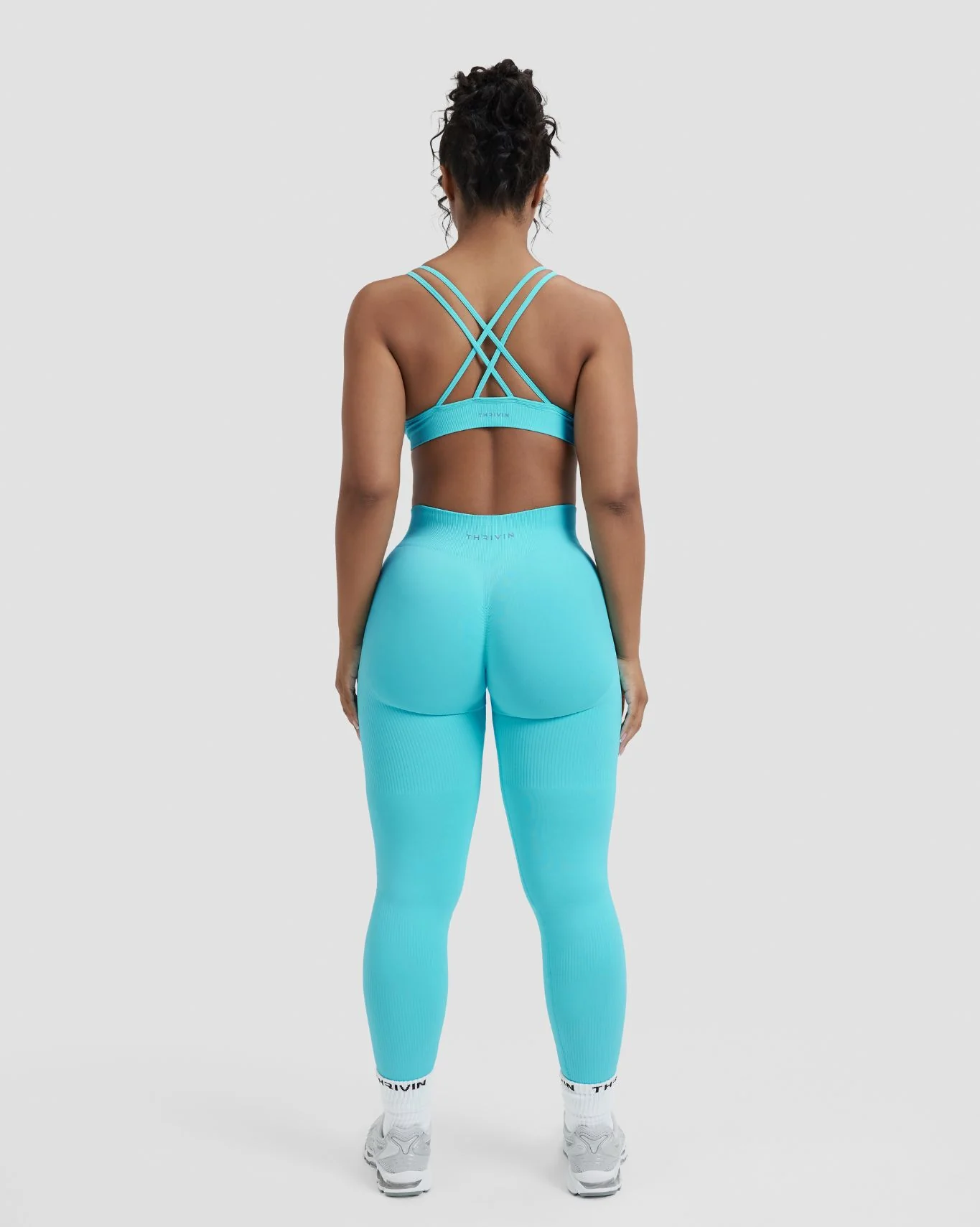 Elevate™ Sculpting Mid Waist Scrunch Leggings | Clear Tides - Image 6