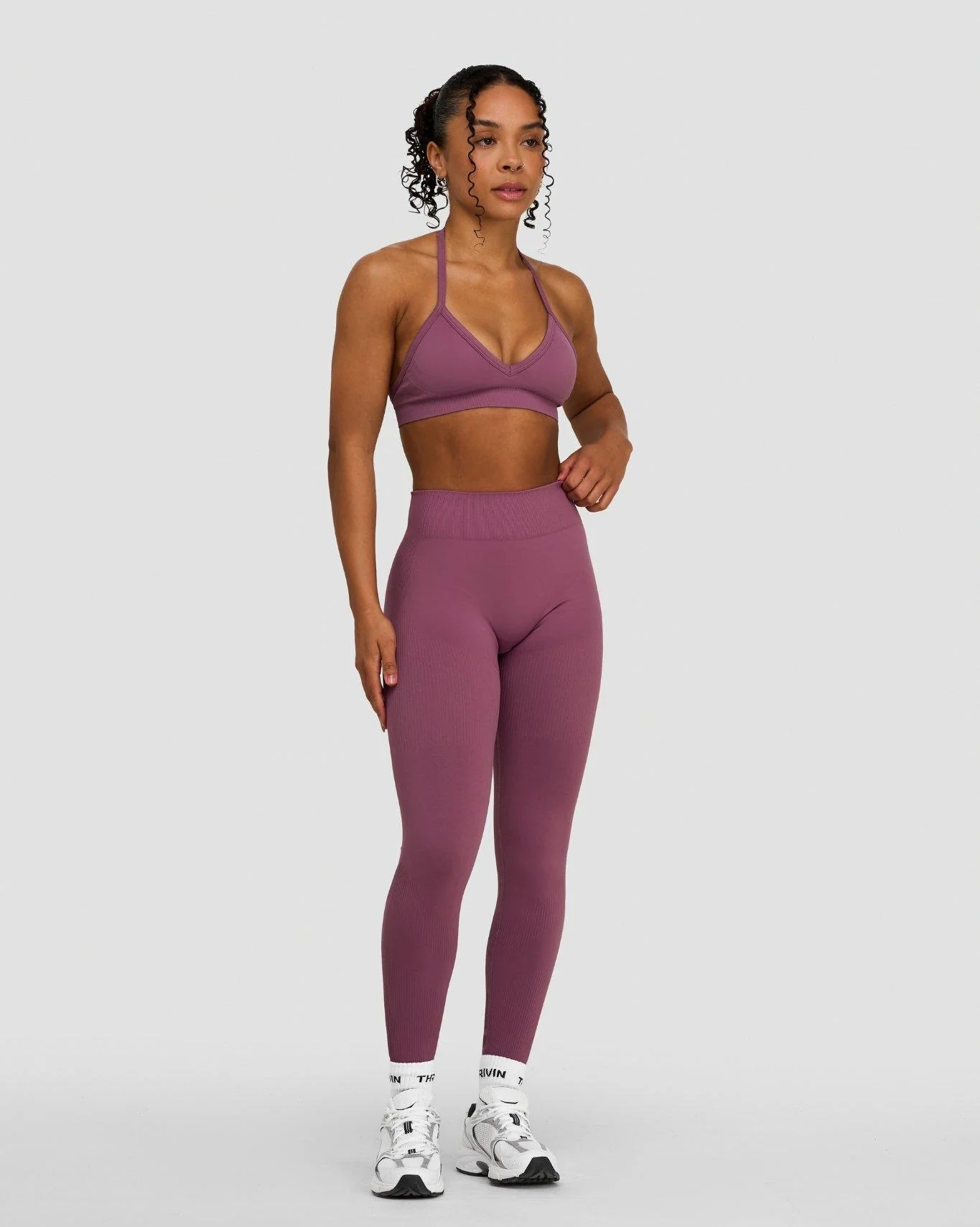 Elevate™ Sculpting Mid Waist Scrunch Leggings | Orchid Mauve - Image 5