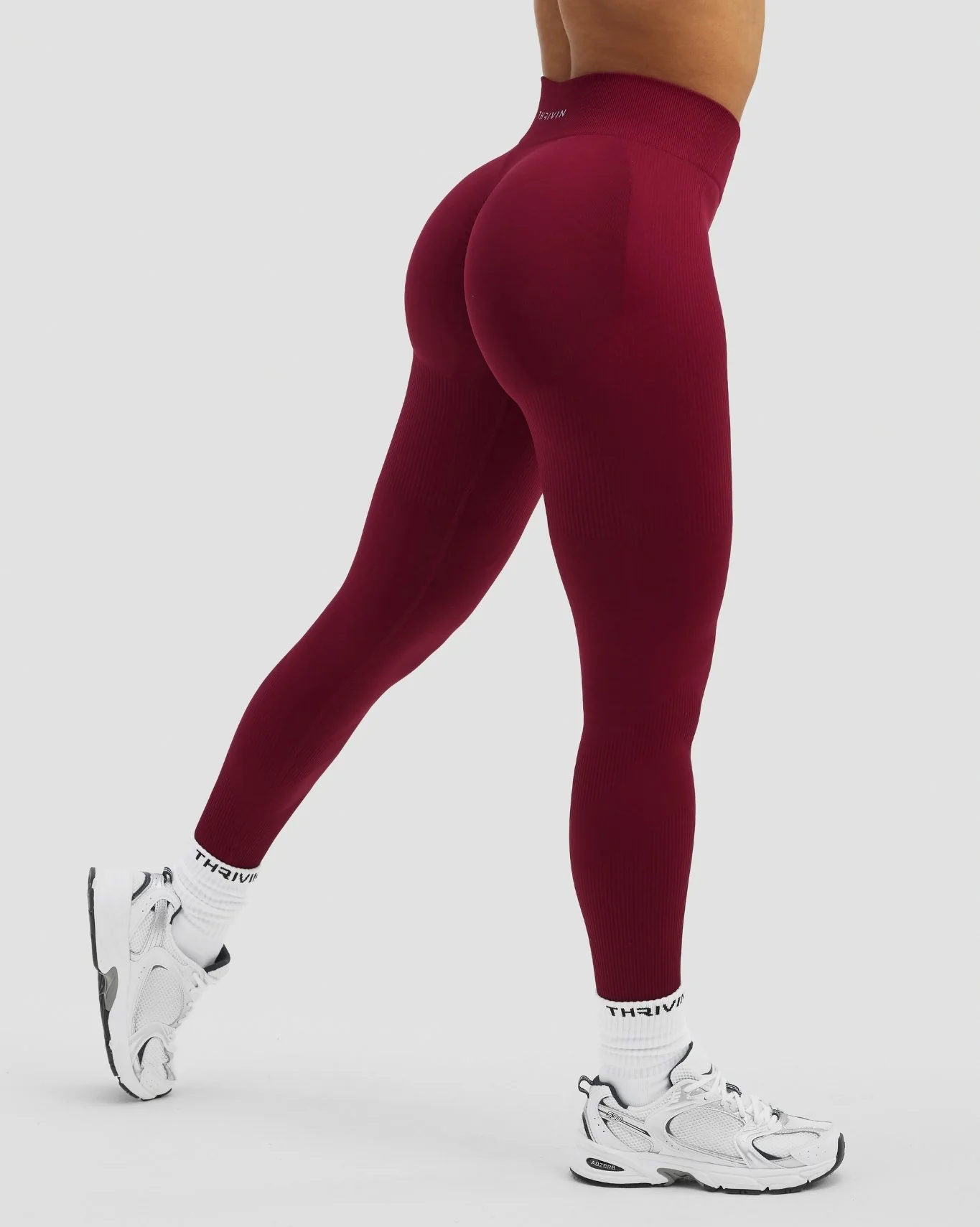 Elevate™ Sculpting Mid Waist Scrunch Leggings | Raspberry - Image 2