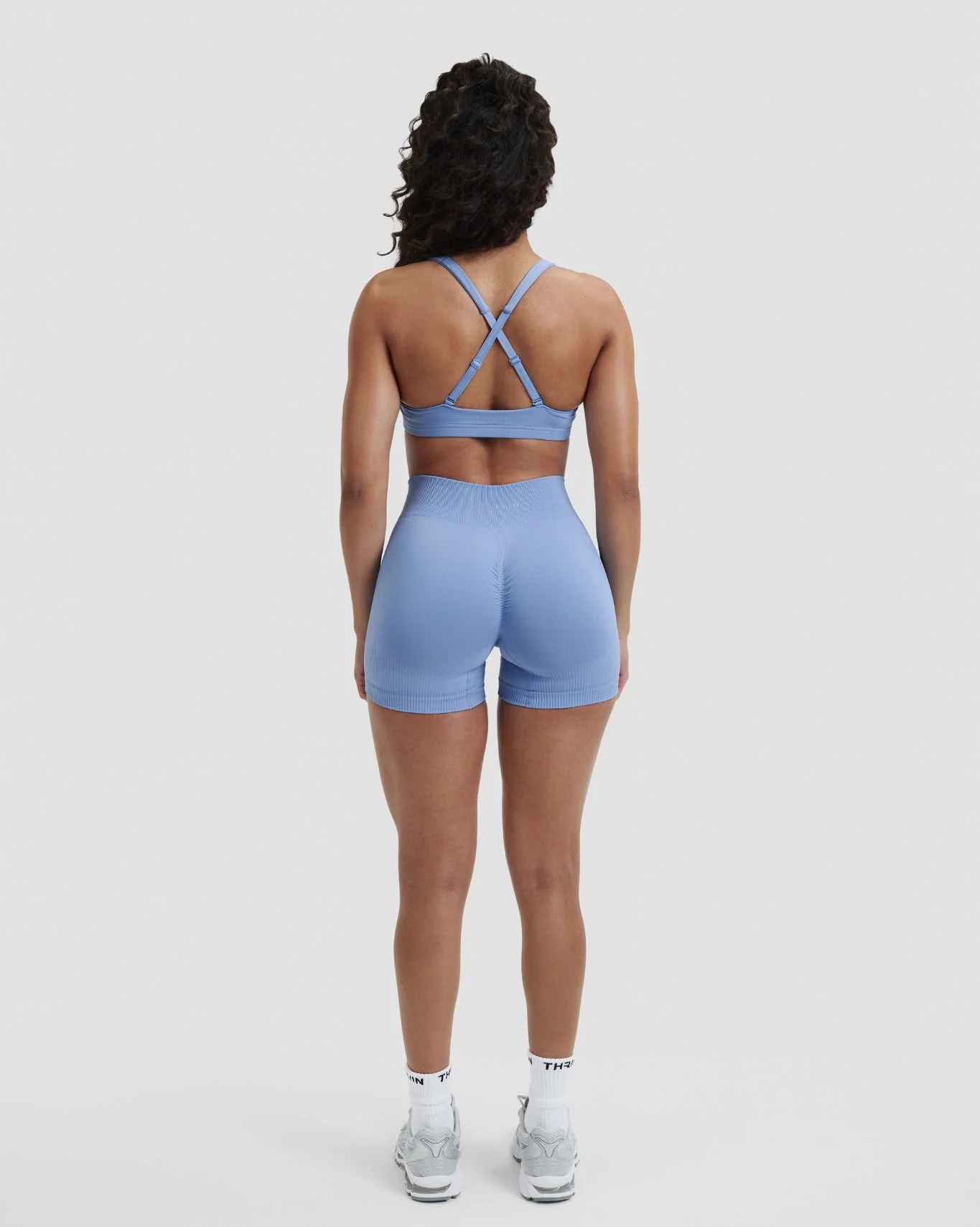 Elevate™ Sculpting Mid Waist Scrunch Shorter Shorts | Endless Sky - Image 3