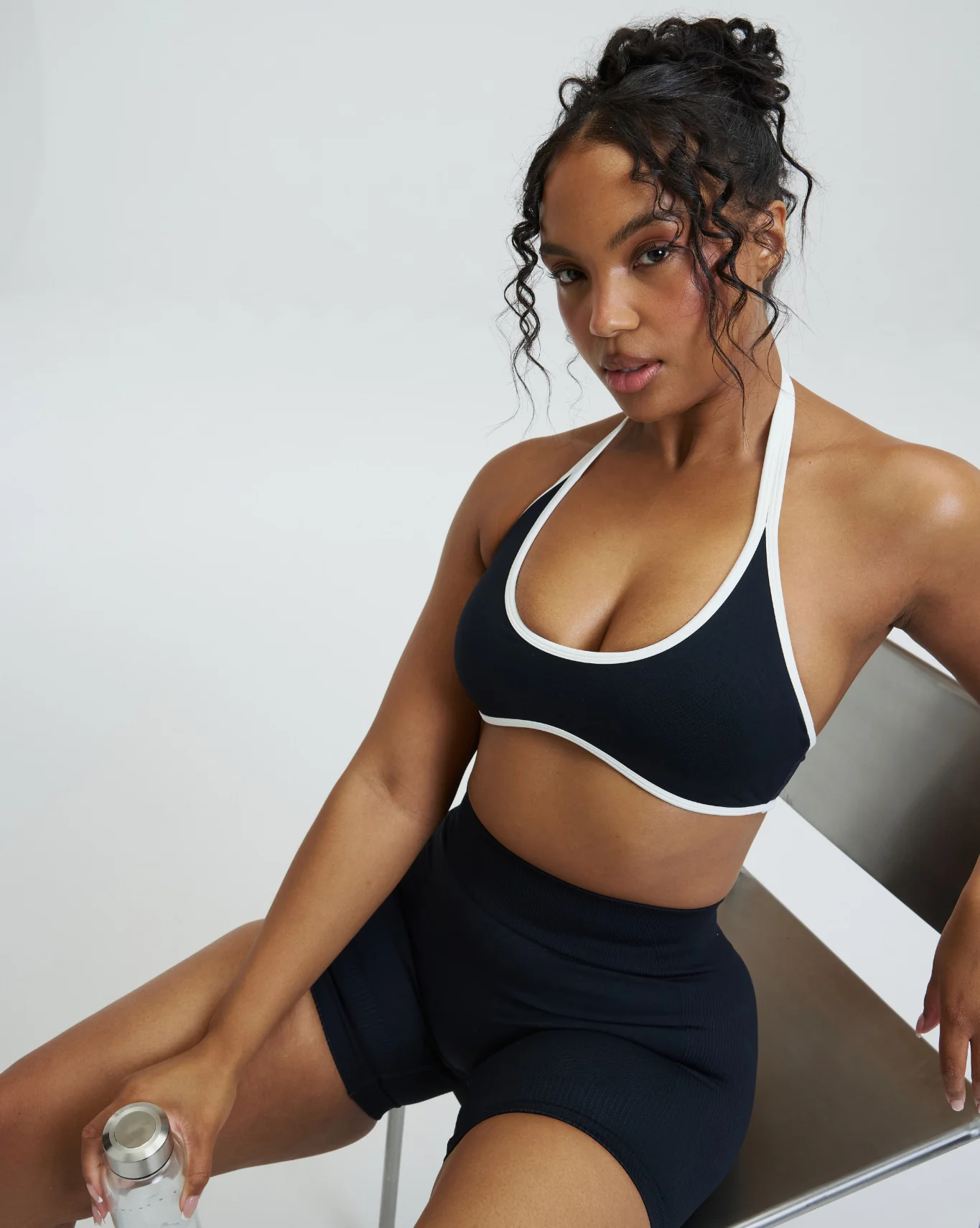 Elevate™ Sculpting Mid Waist Scrunch Shorter Shorts | Night Black - Image 5