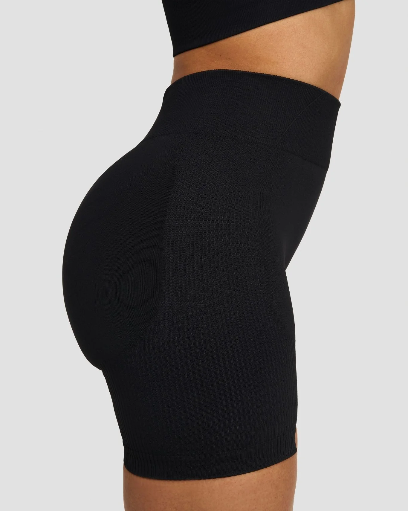 Elevate™ Sculpting Mid Waist Scrunch Shorts | Night Black - Image 6