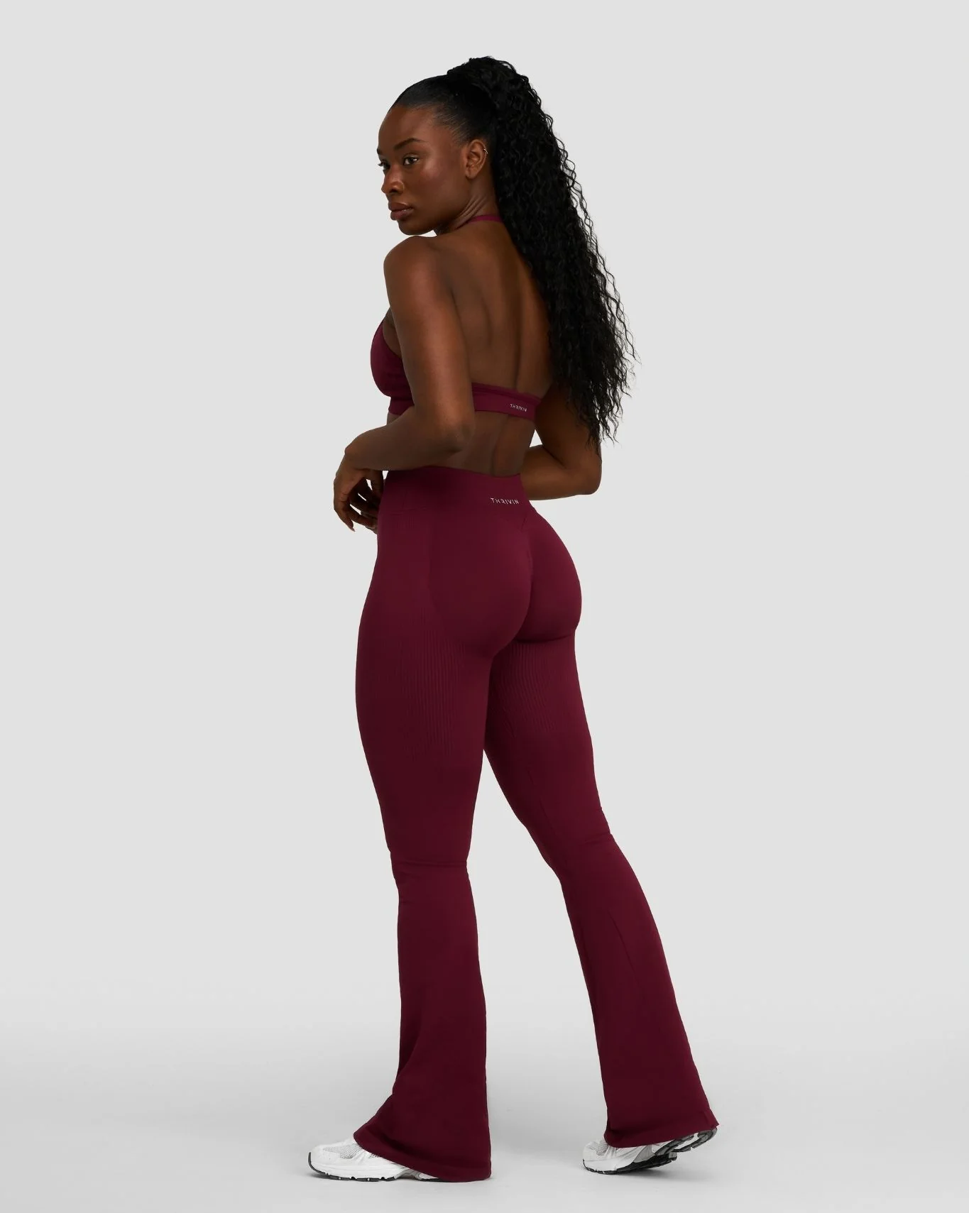 Elevate™ Sculpting Seamless Adjustable Halter Bra | Merlot - Image 5