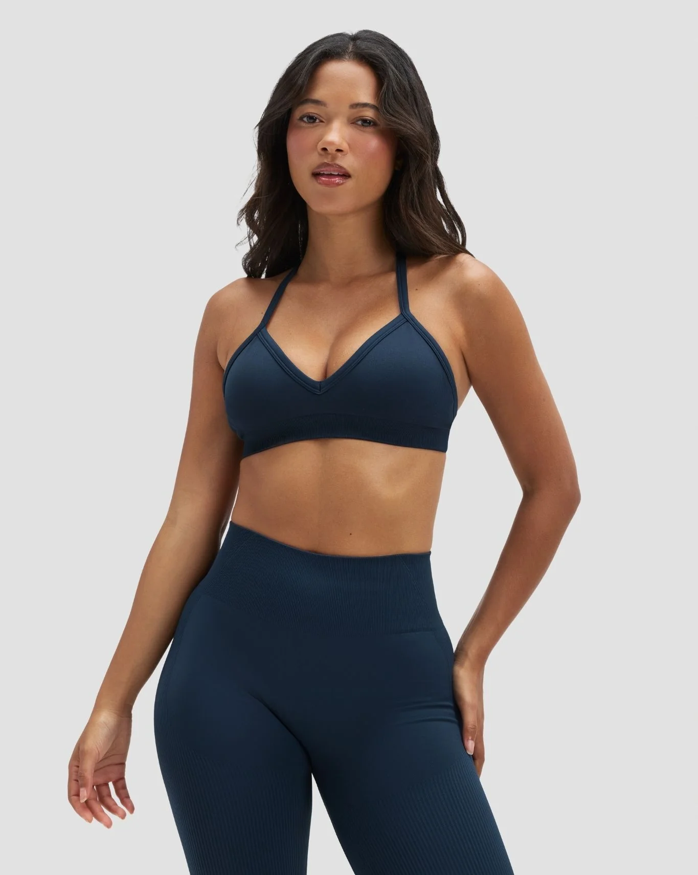 Elevate™ Sculpting Seamless Adjustable Halter Bra | Midnight Navy - Image 3