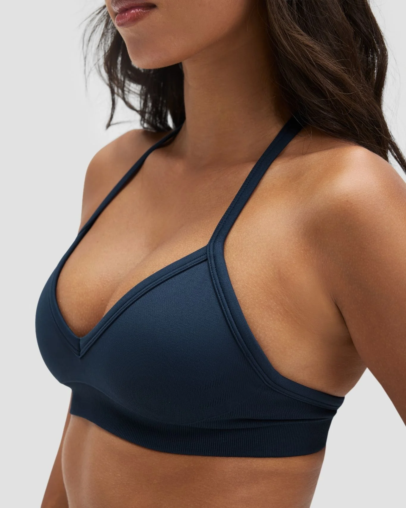 Elevate™ Sculpting Seamless Adjustable Halter Bra | Midnight Navy - Image 4
