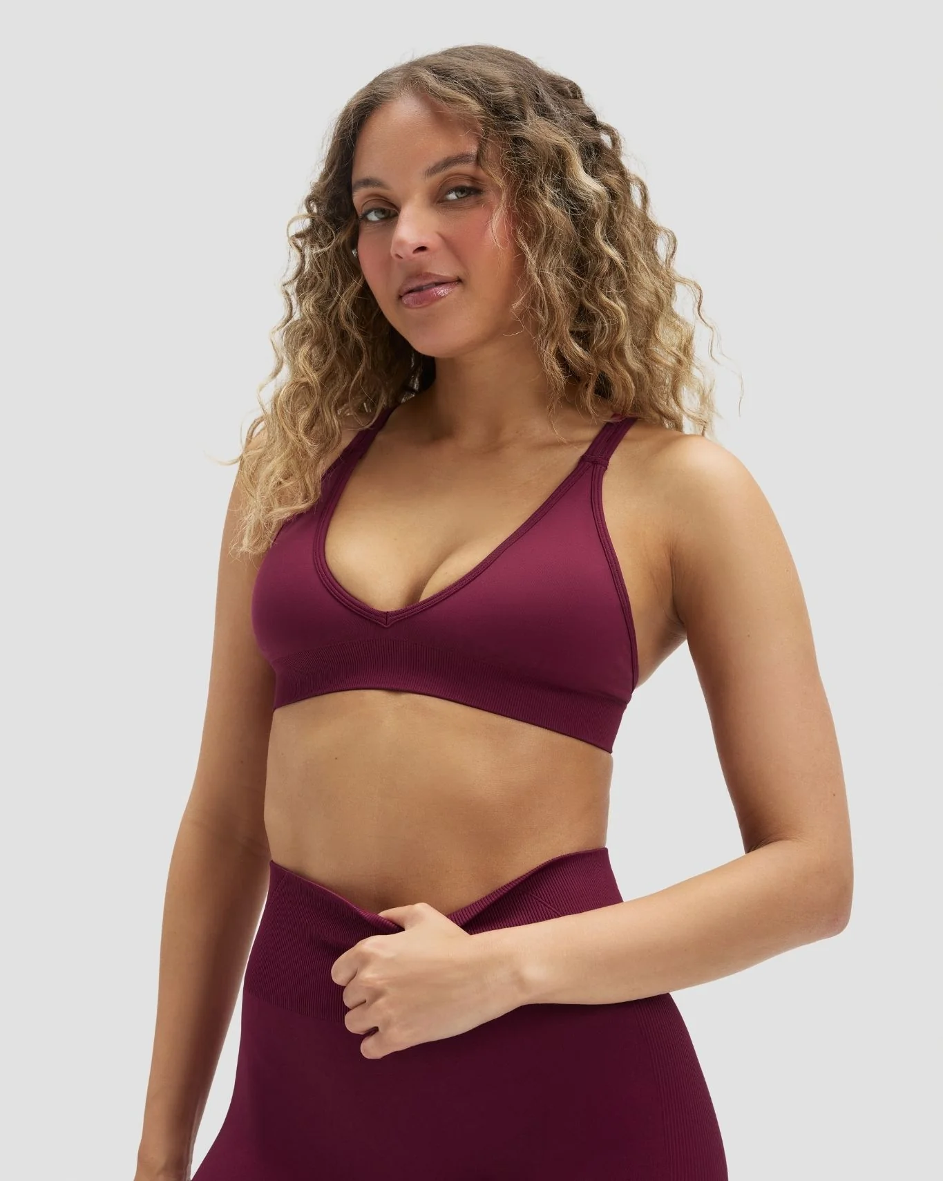 Elevate™ Sculpting Seamless High Apex Bra | Cherry Berry - Image 3