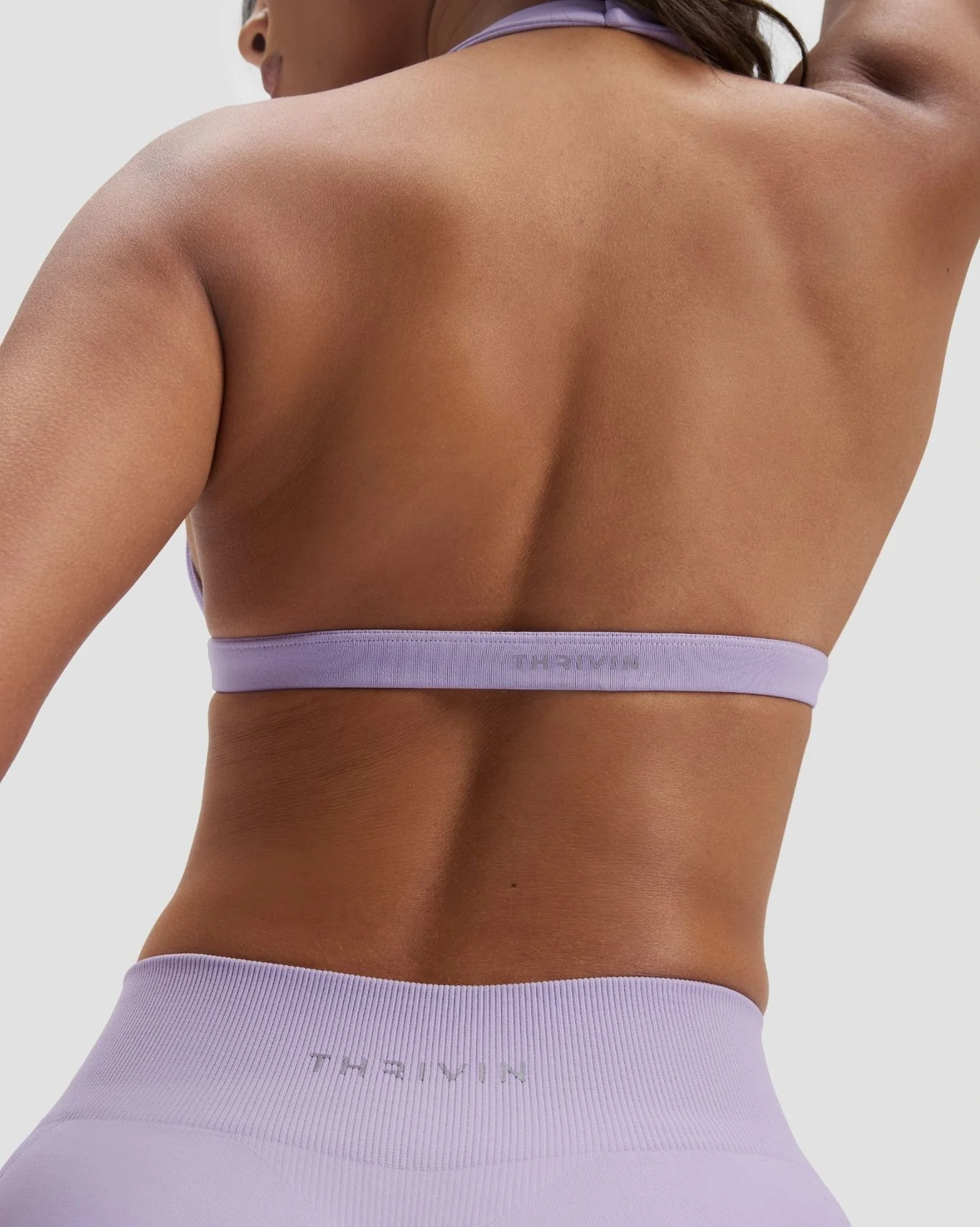 Elevate™ Sculpting Seamless V-Neck Halter Bra | Lilac - Image 4