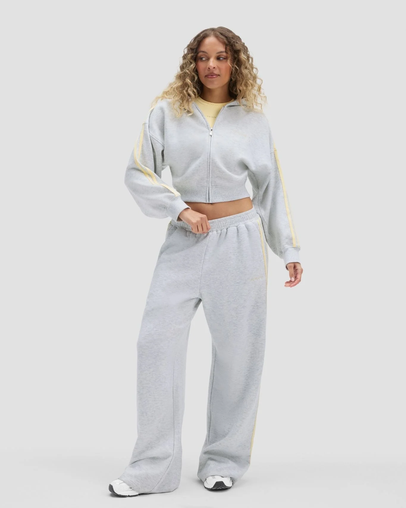 Essential Jersey Stripe Joggers | Marl - Image 2