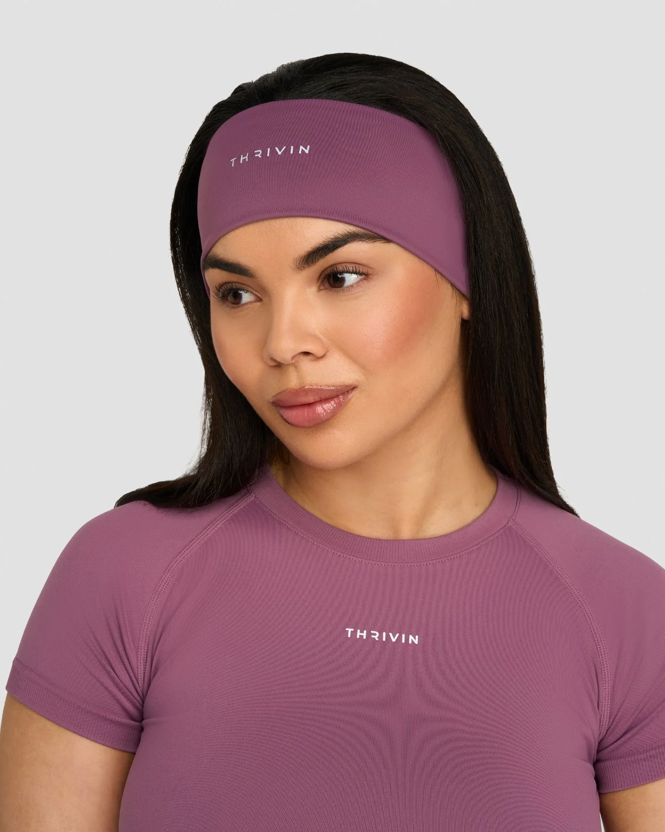 The Essential Collection Chrome Logo Headband | Orchid Mauve - Image 4