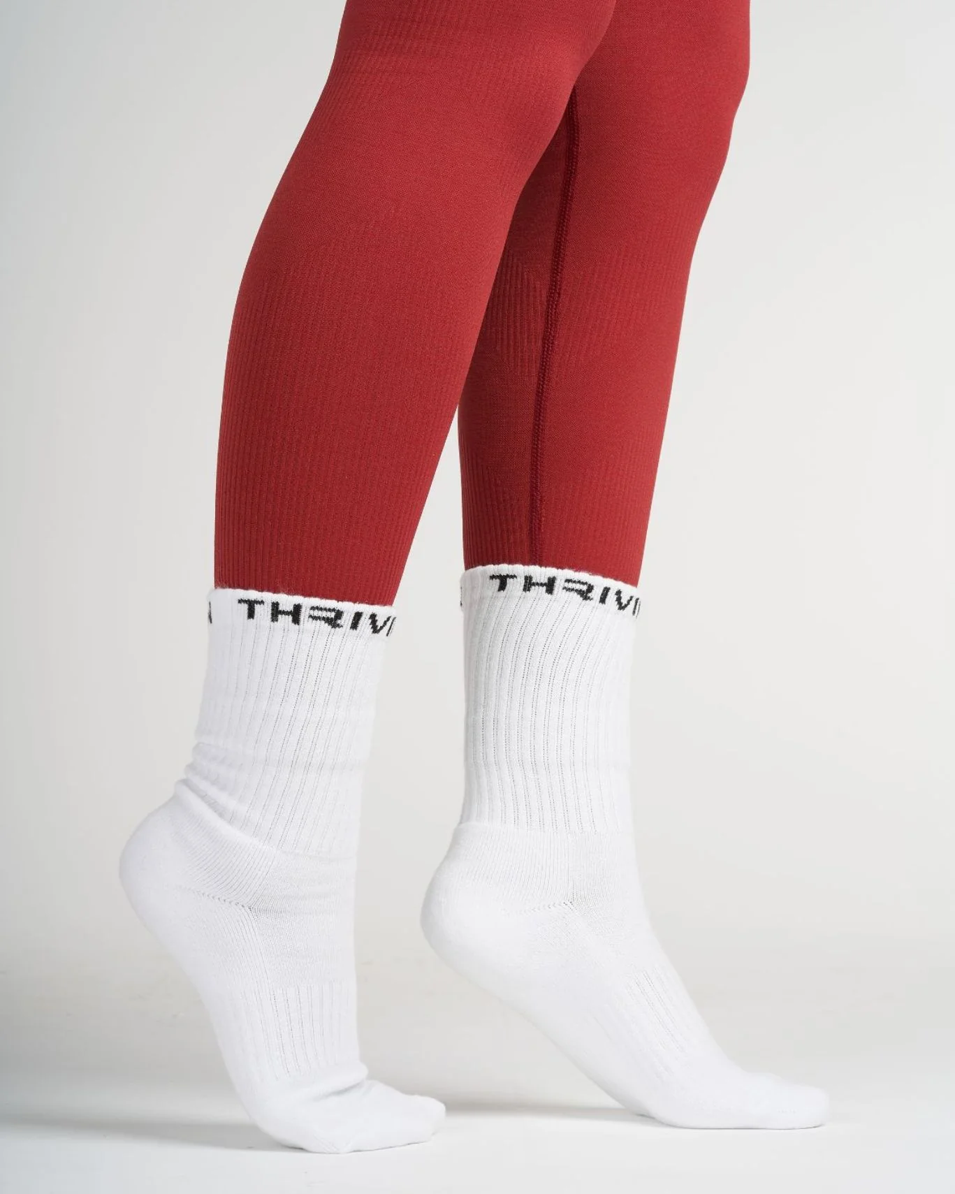 THRIVIN Silk Socks Long | White - Image 3